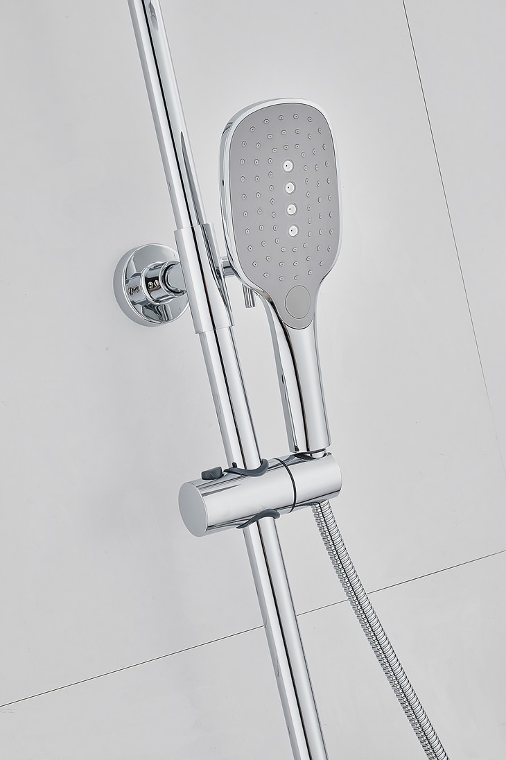 sq3949智能触摸屏三档花洒银色