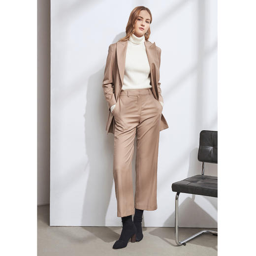 EITIE爱特爱秋季新款时尚气质显瘦百搭职业通勤九分直筒裤女6005714 商品图2