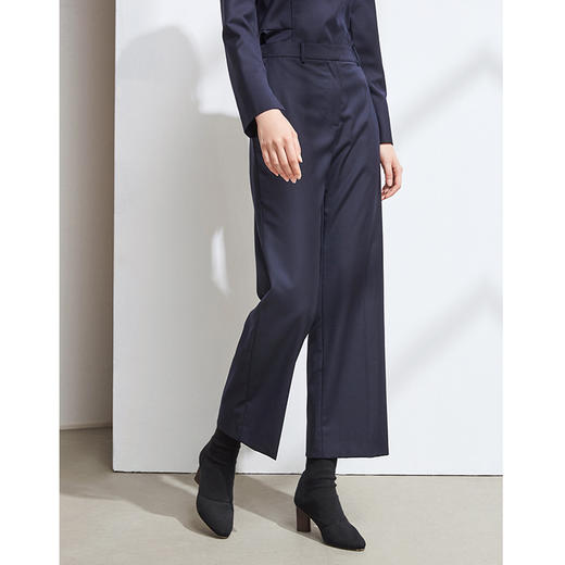 EITIE爱特爱秋季新款时尚气质显瘦百搭职业通勤九分直筒裤女6005714 商品图6