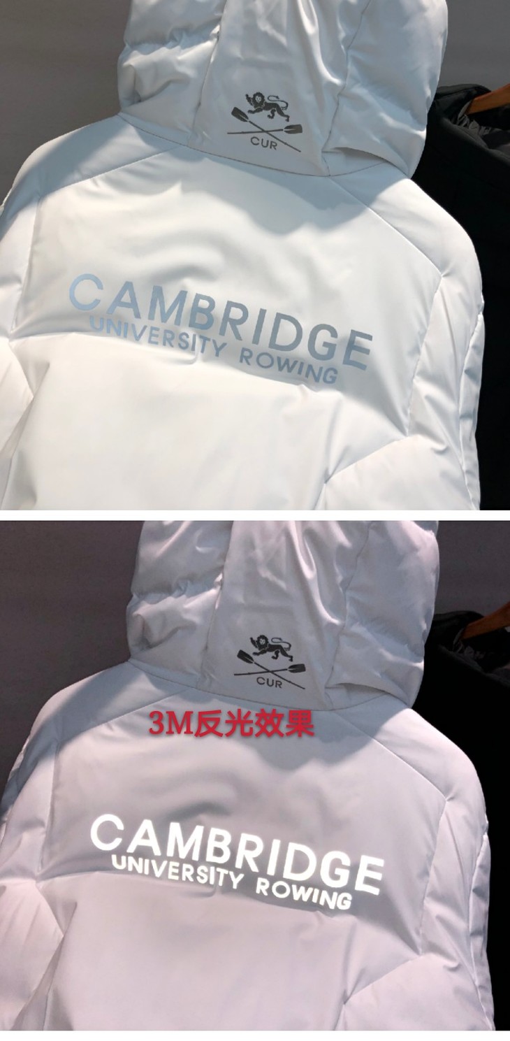 剑桥大学赛艇队男士短款保暖连帽羽绒服