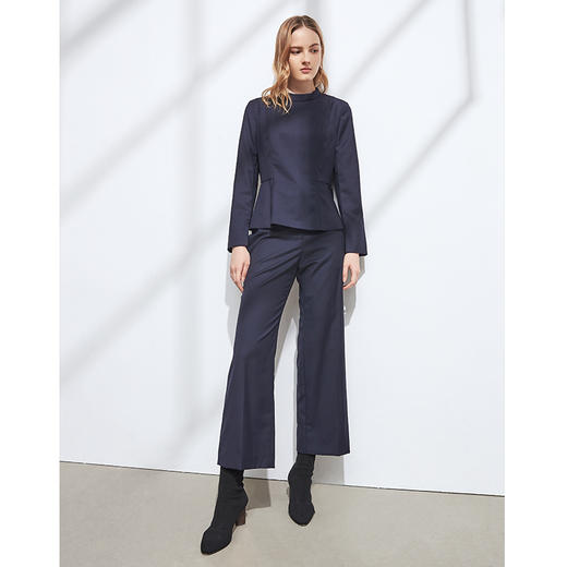 EITIE爱特爱秋季新款时尚气质显瘦百搭职业通勤九分直筒裤女6005714 商品图5