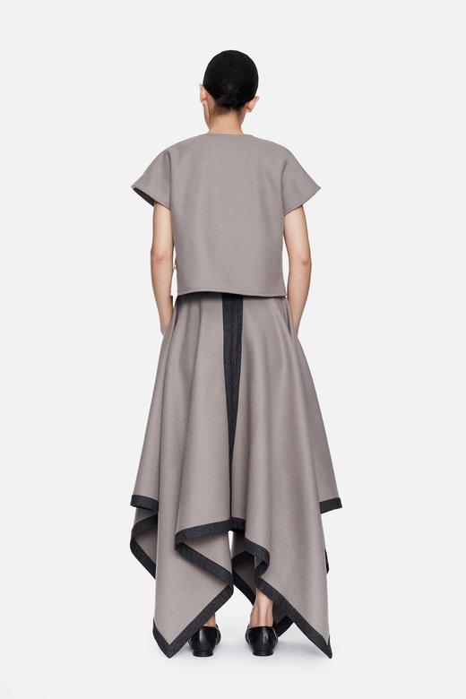 Mark Kenly Domino Tan  淡褐色/藏青色TELMA宽袖短款上衣 商品图5