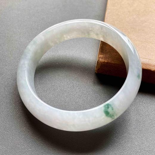 糯冰种飘花翡翠手镯57 商品图1