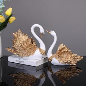 【摆件】*欧式情侣天鹅摆件客厅酒柜创意家居装饰摆设