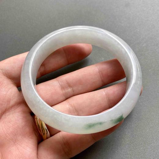 糯冰种飘花翡翠手镯57 商品图5