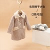 咕噜日记女童撞色毛领加厚格子呢大衣 DGW002 商品缩略图2