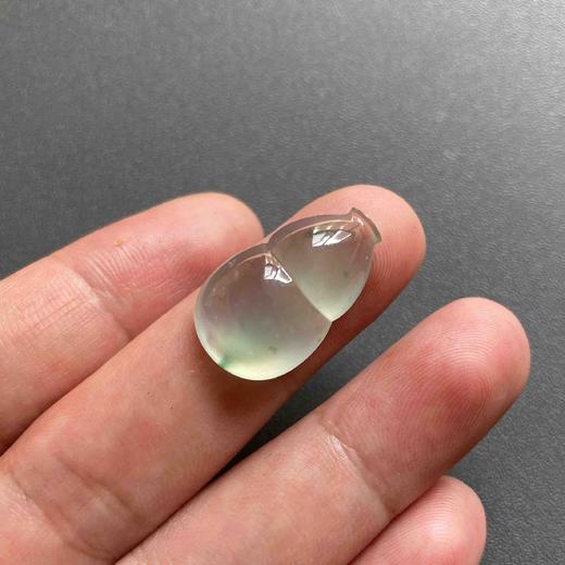 高冰到玻璃种飘花厚庄翡翠大葫芦 商品图7