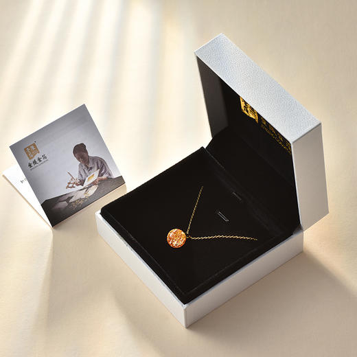 金陵金箔灌装98%金箔银箔幸运星项链 商品图3