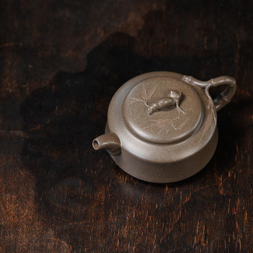 龙德堂陶艺 徐飞制 《础竹》 原矿青段 260cc(库存请咨询客服) 商品图2