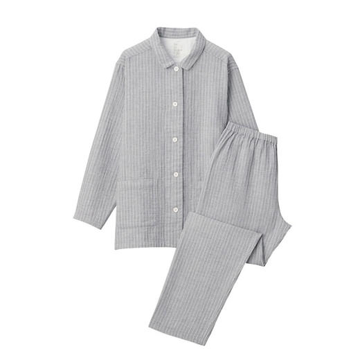 【双层纱竖条家居服】新品双层纱家居服套装全棉家居服睡衣 商品图14