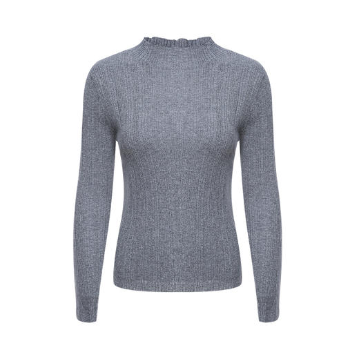 EITIE爱特爱秋季新款时尚百搭显瘦修身保暖羊毛针织衫上衣女6001729 商品图5