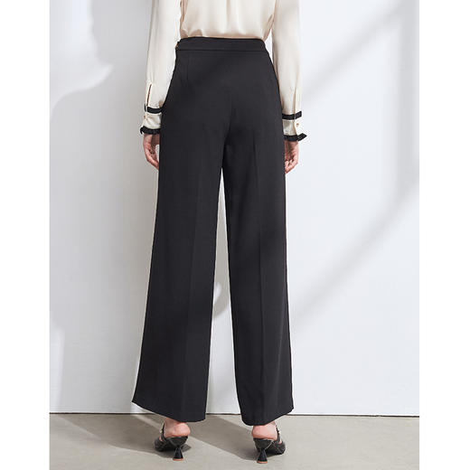 EITIE爱特爱冬季新款通勤职业气质百搭显瘦高腰阔腿裤长裤女6305005 商品图2