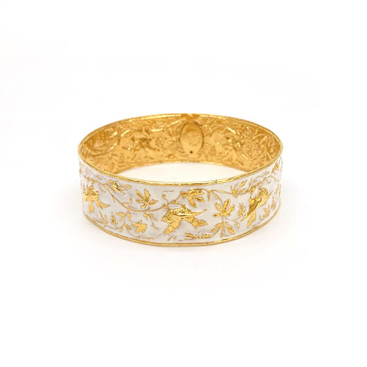 北京仓｜Anna Rivka-COLOMBE II-复古宫廷风 白金和平鸽 珐琅彩 手镯［法国设计师］ 商品图1