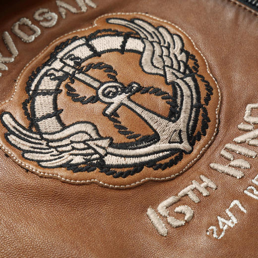 【真皮】大依优型绵羊皮大码皮衣可脱卸领加肥加大外套多口袋时尚大码皮草 商品图4