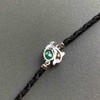 冰种阳绿翡翠蛋面海豚手链18k白金镶嵌 商品缩略图5
