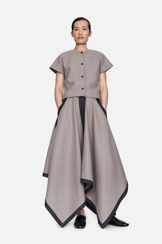 Mark Kenly Domino Tan  淡褐色/藏青色TELMA宽袖短款上衣 商品图4