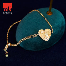 MFA波士顿美术博物馆 穆夏淡水珍珠镀金双层项链耳饰耳坠生日礼物