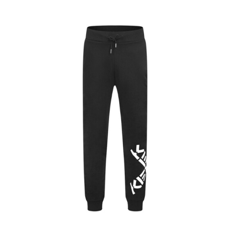 【二】KENZO 高田贤三 秋冬款 女士黑色棉质字母logo印花长裤 黑色 FA62 PA722 4MS 99