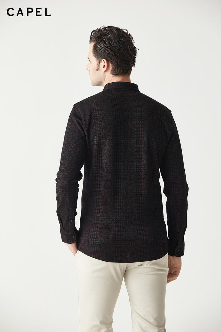 capel卡博尔男装时尚开衫长袖t恤衫t85702a