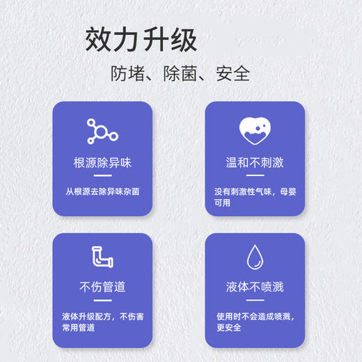 【快速溶解 直达堵塞】每渍每克管道疏通啫喱 除异味 不伤管道 分解管壁粘液 防止再次堵塞 商品图3