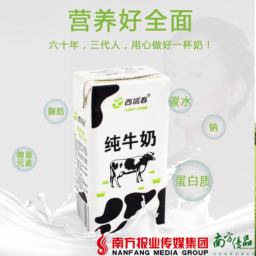 【珠三角包邮】新疆西域春纯牛奶（利乐砖）200g*20盒/箱（1月21日到货） 商品图1