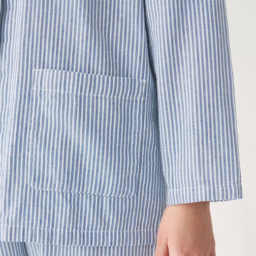 【双层纱竖条家居服】新品双层纱家居服套装全棉家居服睡衣 商品图6