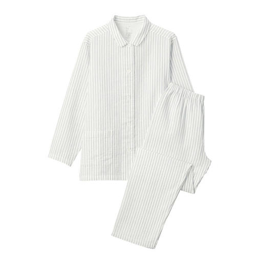 【双层纱竖条家居服】新品双层纱家居服套装全棉家居服睡衣 商品图12