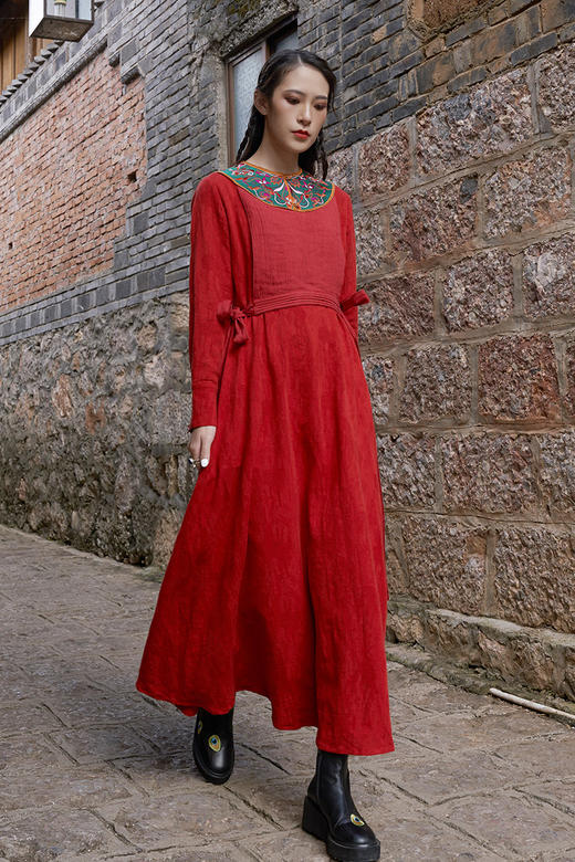 渡我以舟民族风连衣裙 | 冬款 | 现货加急发 商品图5