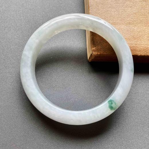 糯冰种飘花翡翠手镯57 商品图2