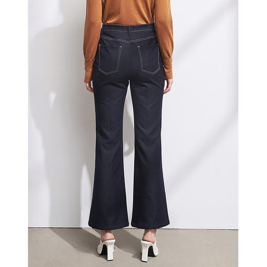 EITIE爱特爱冬季新款时尚气质通勤显瘦百搭修身微喇长裤女裤6305002 商品图4