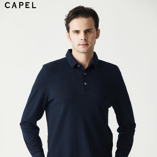 capel卡博尔男装 时尚长袖t恤t85906-b
