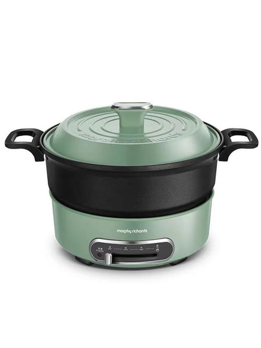 英国摩飞多功能料理锅轻煮圆形网红锅电烧烤肉锅炉一体家用电火锅 商品图0