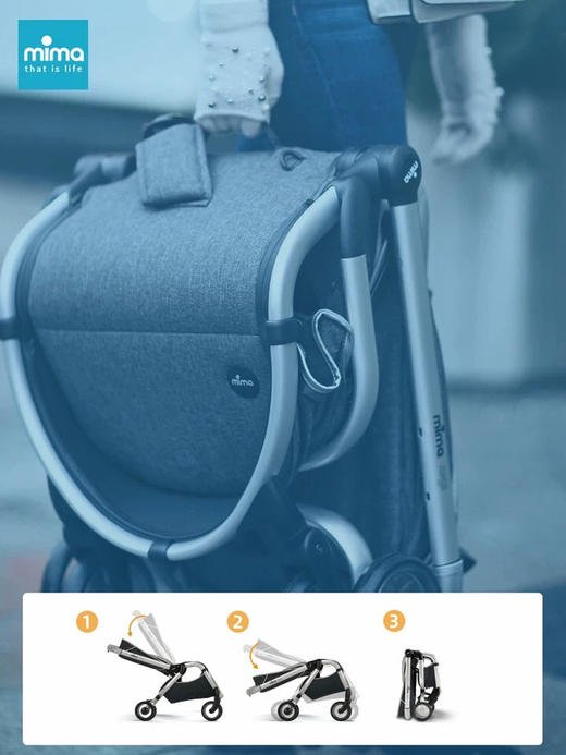 西班牙mima zigi婴儿车可坐可躺轻便折叠可上飞机多功能婴儿车II 商品图4