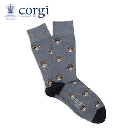 CORGI柯基英国进口男女同款袜子嘻哈猴图案印花精梳棉春秋季薄款中筒袜