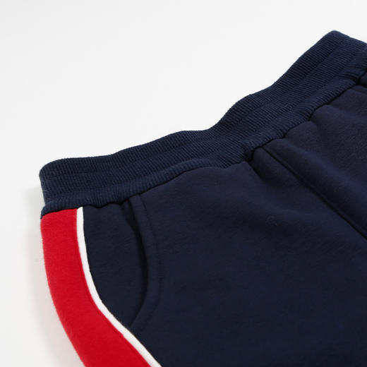 METTE童装加绒休闲裤秋冬新款中大童中性拼接撞色保暖松紧腰长裤 商品图6