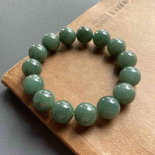 糯种墨绿翡翠大珠串手串 商品图2
