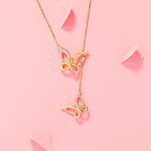 【宫里项链】喜相逢项链长链 蝴蝶项链 商品图0