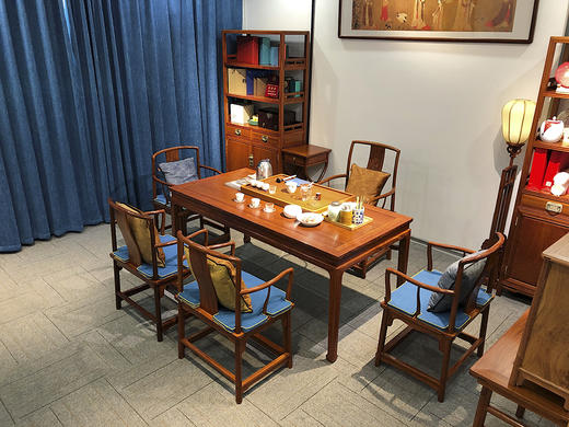 红桥红  家具严选  缅甸花梨（大果紫檀）  【停云•茶室】 商品图0