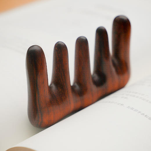*自营*檀木梳 | 犀角紫檀木材质。手工打磨梳头木梳#常梳头头常梳# 商品图3