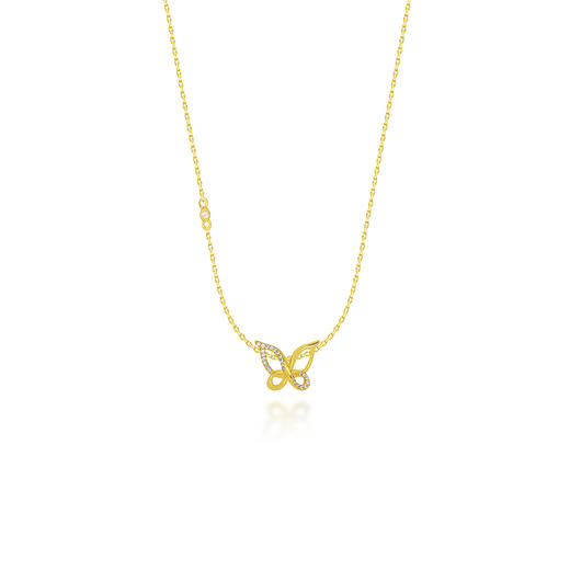 【采购专享】宫里的世界 喜相逢项链锁骨链 蝴蝶项链短款 商品图2