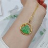 18K镶嵌佛公绿套链 商品缩略图0
