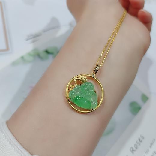 18K镶嵌佛公绿套链 商品图0