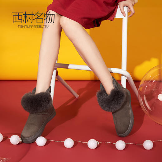 西村名物秋冬新款雪地靴时尚可爱X284S41181 商品图3