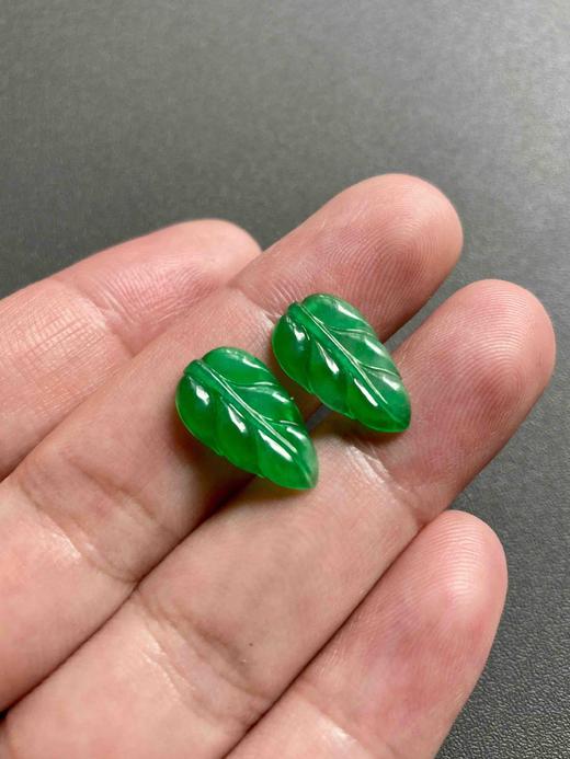 冰种阳绿翡翠叶子 商品图5