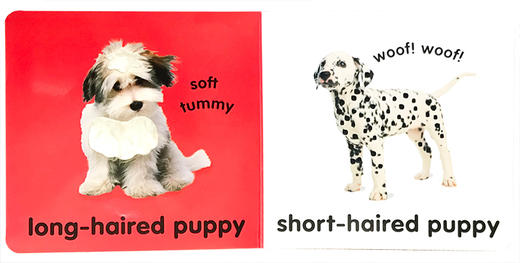 英文原版 Baby Touch and Feel Puppies DK儿童触摸纸板书 0-3岁 亲子互动游戏阅读绘本 认知识别动物启蒙 商品图2
