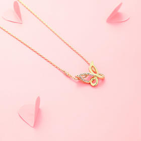 【采购专享】宫里的世界 喜相逢项链锁骨链 蝴蝶项链短款