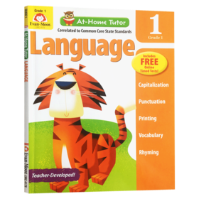 家中导师系列语言练习册 一年级 英文原版 At Home Tutor Language Grade 1 美国加州小学英语教辅 英文版 进口原版书籍
