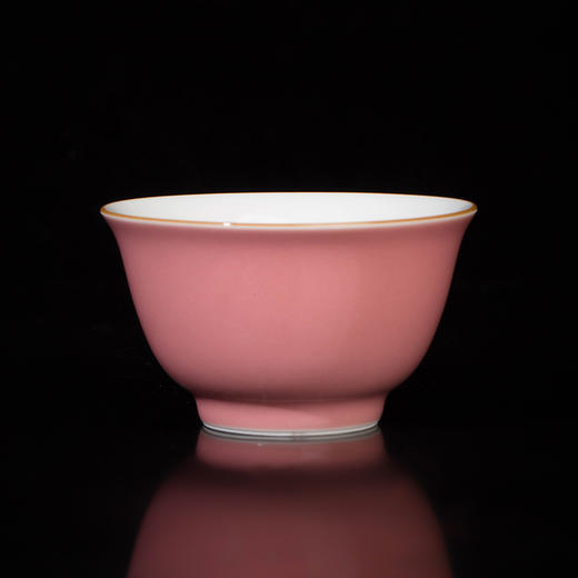 粉红釉若深杯