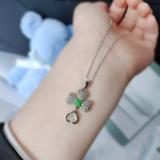 S925银镶翡翠套链 商品图1