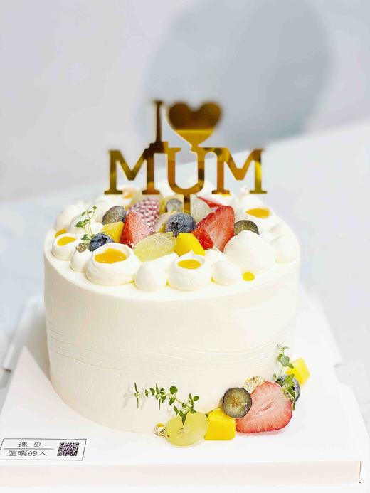 送给妈妈的甜蜜 清爽水果动物奶油蛋糕 商品图0